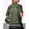 image:imageTBMPOY Womens UPF 50 Sun Protection Fishing Safari UV Shirt Long Sleeve Camping Hiking Outdoor Travel Button Down ShirtArmy Green