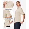 image:imageTBMPOY Womens UPF 50 Sun Protection Fishing Safari UV Shirt Long Sleeve Camping Hiking Outdoor Travel Button Down ShirtKhaki