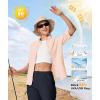 image:imageTBMPOY Womens UPF 50 Sun Protection Fishing Safari UV Shirt Long Sleeve Camping Hiking Outdoor Travel Button Down ShirtPink