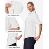 image:imageTBMPOY Womens UPF 50 Sun Protection Fishing Safari UV Shirt Long Sleeve Camping Hiking Outdoor Travel Button Down ShirtWhite