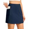 image:imageTBMPOY 16 Womens Tennis Skirts with Shorts Golf Skorts UPF100 High Waist 3 Pockets for Athletic Workouts Casual PickleballNavy