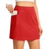 image:imageTBMPOY 16 Womens Tennis Skirts with Shorts Golf Skorts UPF100 High Waist 3 Pockets for Athletic Workouts Casual PickleballRed