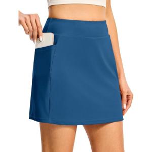 image:imageTBMPOY 16 Womens Tennis Skirts with Shorts Golf Skorts UPF100 High Waist 3 Pockets for Athletic Workouts Casual PickleballBlue
