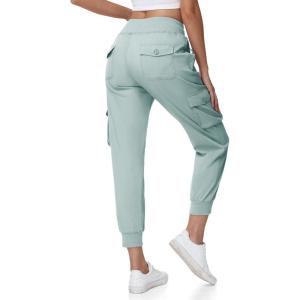 image:imageTBMPOY Womens Cargo Pants Lightweight Hiking Joggers Casual Travel Sweatpants Quick Dry Outdoor Trip Work 6 PocketsBlue