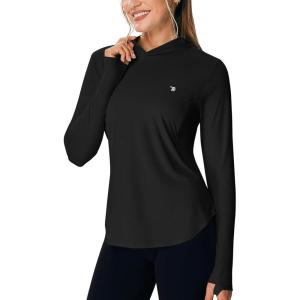 image:imageTBMPOY Womens UPF 50 Sun Hoodie UV Protection Hiking Shirts Long Sleeve Lightweight Quick Dry Tops for Outdoor FishingBlack