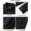 image:imageTBMPOY Mens Casual Cotton Jacket Lightweight Full Zip Canvas Lapel Jackets Business Work Windbreaker with 3 PocketsBlack Blue
