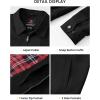 image:imageTBMPOY Mens Casual Cotton Jacket Lightweight Full Zip Canvas Lapel Jackets Business Work Windbreaker with 3 PocketsBlack Red