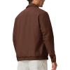 image:imageTBMPOY Mens Casual Cotton Jacket Lightweight Full Zip Canvas Lapel Jackets Business Work Windbreaker with 3 PocketsCoffee
