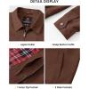 image:imageTBMPOY Mens Casual Cotton Jacket Lightweight Full Zip Canvas Lapel Jackets Business Work Windbreaker with 3 PocketsCoffee