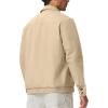 image:imageTBMPOY Mens Casual Cotton Jacket Lightweight Full Zip Canvas Lapel Jackets Business Work Windbreaker with 3 PocketsKhaki