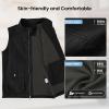 image:imageTBMPOY Mens Casual Vest Stylish Sleeveless Lightweight Canvas Outerwear Work Utility Cotton Jacket Travel Fishing HikingBlack