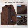 image:imageTBMPOY Mens Casual Vest Stylish Sleeveless Lightweight Canvas Outerwear Work Utility Cotton Jacket Travel Fishing HikingCoffee