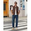 image:imageTBMPOY Mens Casual Vest Stylish Sleeveless Lightweight Canvas Outerwear Work Utility Cotton Jacket Travel Fishing HikingCoffee