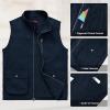image:imageTBMPOY Mens Casual Vest Stylish Sleeveless Lightweight Canvas Outerwear Work Utility Cotton Jacket Travel Fishing HikingNavy