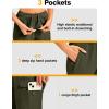 image:imageTBMPOY Womens 15 Long Hiking Shorts Below Knee Length Cargo Capri Bermuda Water Resistant Lightweight Stretch 3 Pockets15inarmy Green