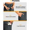 image:imageTBMPOY Womens 15 Long Hiking Shorts Below Knee Length Cargo Capri Bermuda Water Resistant Lightweight Stretch 3 Pockets15incold Grey