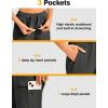 image:imageTBMPOY Womens 15 Long Hiking Shorts Below Knee Length Cargo Capri Bermuda Water Resistant Lightweight Stretch 3 Pockets15indark Grey