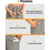 image:imageTBMPOY Womens 15 Long Hiking Shorts Below Knee Length Cargo Capri Bermuda Water Resistant Lightweight Stretch 3 Pockets15inlight Grey