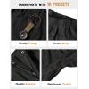 image:imageTBMPOY Cargo Pants for Men Water Resistant Ripstop Tactical Work Hiking Construction Outdoor Pants with 10 PocketsBlack