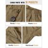image:imageTBMPOY Cargo Pants for Men Water Resistant Ripstop Tactical Work Hiking Construction Outdoor Pants with 10 PocketsDark Khaki