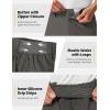 image:imageTBMPOY Mens 9 Golf Shorts Stretch Dress Quick Dry Casual Flat Front Elastic Waist Shorts for Men with 5 PocketsDark Grey
