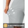 image:imageTBMPOY Mens 9 Golf Shorts Stretch Dress Quick Dry Casual Flat Front Elastic Waist Shorts for Men with 5 PocketsLight Grey