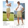image:imageTBMPOY Mens 9 Golf Shorts Stretch Dress Quick Dry Casual Flat Front Elastic Waist Shorts for Men with 5 PocketsLight Khaki