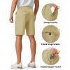 image:imageTBMPOY Mens 9 Golf Shorts Stretch Dress Quick Dry Casual Flat Front Elastic Waist Shorts for Men with 5 PocketsLight Khaki