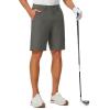 image:imageTBMPOY Mens 9 Golf Shorts Stretch Dress Quick Dry Casual Flat Front Elastic Waist Shorts for Men with 5 PocketsDark Grey
