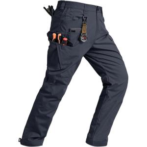 image:imageTBMPOY Cargo Pants for Men Water Resistant Ripstop Tactical Work Hiking Construction Outdoor Pants with 10 PocketsNavy