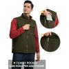 image:imageTBMPOY Mens Winter Vest Outerwear Fleece SherpaLined Casual Vests Warm Cotton Jacket With Full ZipperArmy Green