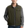 image:imageTBMPOY Mens Winter Vest Outerwear Fleece SherpaLined Casual Vests Warm Cotton Jacket With Full ZipperArmy Green