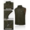 image:imageTBMPOY Mens Winter Vest Outerwear Fleece SherpaLined Casual Vests Warm Cotton Jacket With Full ZipperArmy Green
