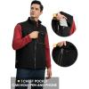image:imageTBMPOY Mens Winter Vest Outerwear Fleece SherpaLined Casual Vests Warm Cotton Jacket With Full ZipperBlack