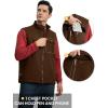 image:imageTBMPOY Mens Winter Vest Outerwear Fleece SherpaLined Casual Vests Warm Cotton Jacket With Full ZipperBrown