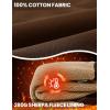 image:imageTBMPOY Mens Winter Vest Outerwear Fleece SherpaLined Casual Vests Warm Cotton Jacket With Full ZipperBrown