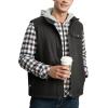 image:imageTBMPOY Mens Winter Vest Outerwear Fleece SherpaLined Casual Vests Warm Cotton Jacket With Full ZipperDark Grey
