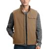 image:imageTBMPOY Mens Winter Vest Outerwear Fleece SherpaLined Casual Vests Warm Cotton Jacket With Full ZipperKhaki