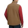 image:imageTBMPOY Mens Winter Vest Outerwear Fleece SherpaLined Casual Vests Warm Cotton Jacket With Full ZipperKhaki