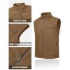 image:imageTBMPOY Mens Winter Vest Outerwear Fleece SherpaLined Casual Vests Warm Cotton Jacket With Full ZipperKhaki