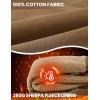 image:imageTBMPOY Mens Winter Vest Outerwear Fleece SherpaLined Casual Vests Warm Cotton Jacket With Full ZipperKhaki