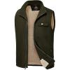 image:imageTBMPOY Mens Winter Vest Outerwear Fleece SherpaLined Casual Vests Warm Cotton Jacket With Full ZipperArmy Green