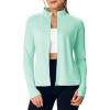 image:imageTBMPOY Womens UPF 50 Sun Protection Lightweight Jacket Athletic Hiking Full Zip Up Long Sleeve Packable Workout ShirtAqua