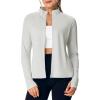 image:imageTBMPOY Womens UPF 50 Sun Protection Lightweight Jacket Athletic Hiking Full Zip Up Long Sleeve Packable Workout ShirtGrey