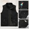 image:imageTBMPOY Mens Lightweight Vest Cotton Stylish Sleeveless Travel Casual Work Canvas Outerwear Utility Jacket Fishing HikingBlack