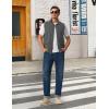 image:imageTBMPOY Mens Lightweight Vest Cotton Stylish Sleeveless Travel Casual Work Canvas Outerwear Utility Jacket Fishing HikingDeep Gray