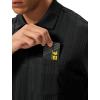 image:imageTBMPOY Mens Casual Knit Polo with Pocket Textured Shirts Short Sleeve Classic Summer VacationBlack