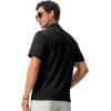 image:imageTBMPOY Mens Casual Knit Polo with Pocket Textured Shirts Short Sleeve Classic Summer VacationBlack