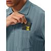 image:imageTBMPOY Mens Casual Knit Polo with Pocket Textured Shirts Short Sleeve Classic Summer VacationBlue