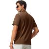image:imageTBMPOY Mens Casual Knit Polo with Pocket Textured Shirts Short Sleeve Classic Summer VacationCoffee